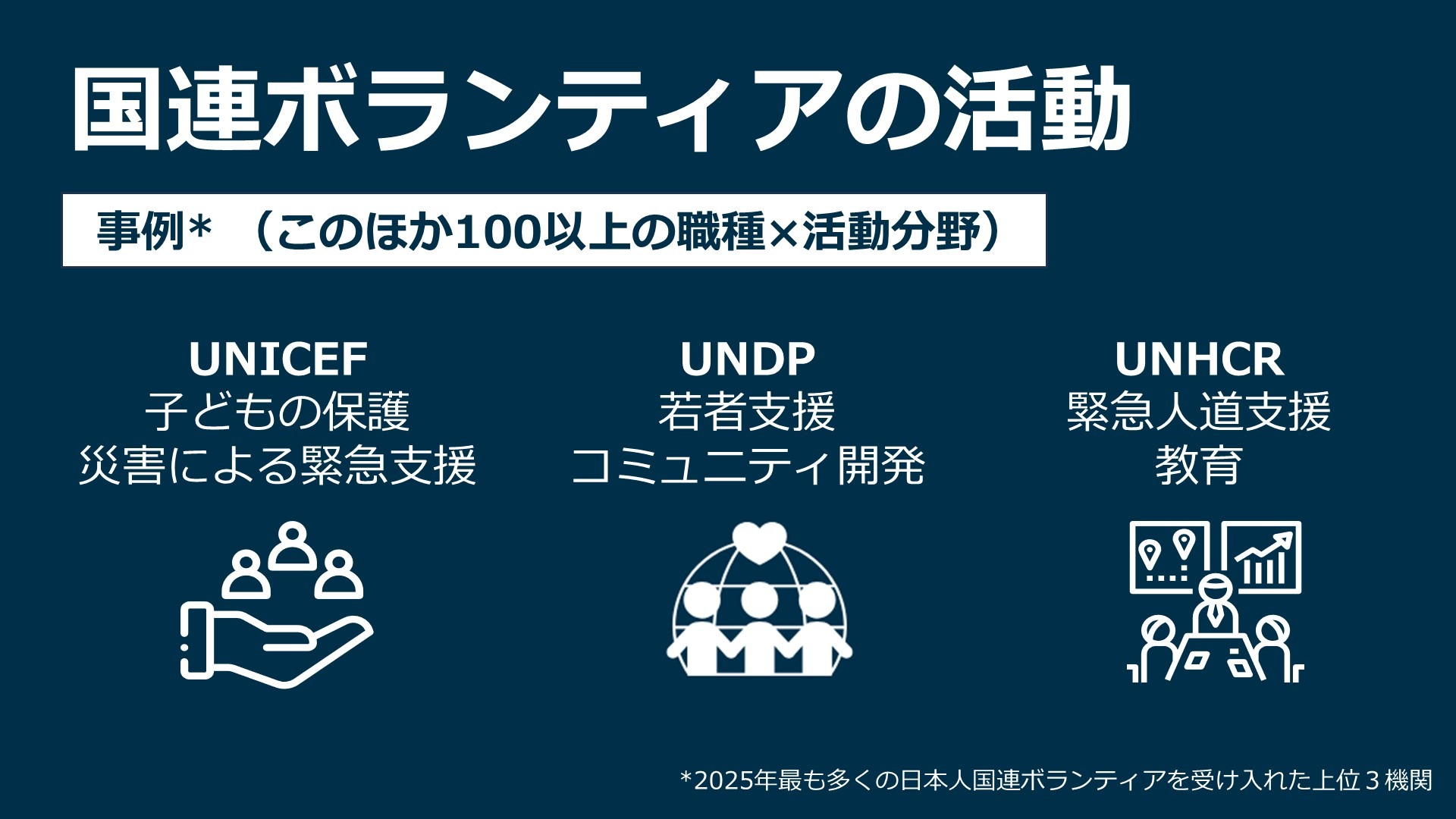 国連ボランティアの活動